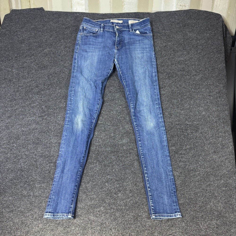 Levi's 710 Super Skinny Jeans Womens 28 Blue Denim Cotton Stretch Everyday Wear